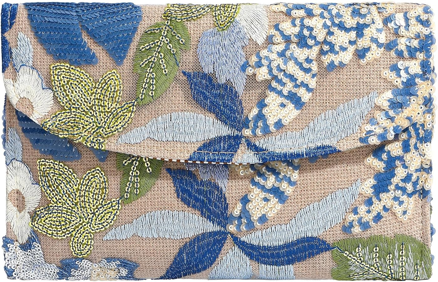 Clutch Purses for Women Floral Evening Clutch Purses for Party Embroidery Sequin Beaded Womens Pu... | Amazon (US)