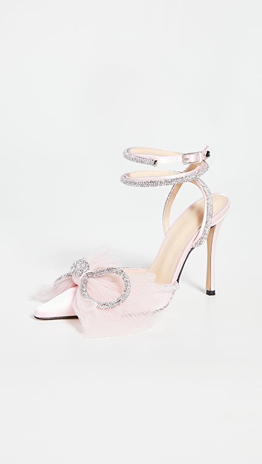 MACH & MACH Double Crystal Bow High Heels | SHOPBOP | Shopbop