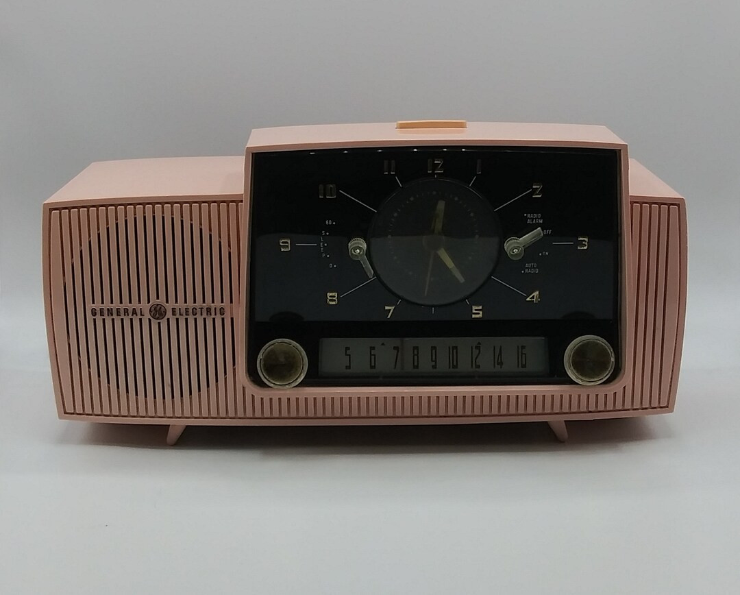 GE General Electric Model C-416-A Vintage AM Tube Clock Radio in Fabulous Pink! | Etsy (US)