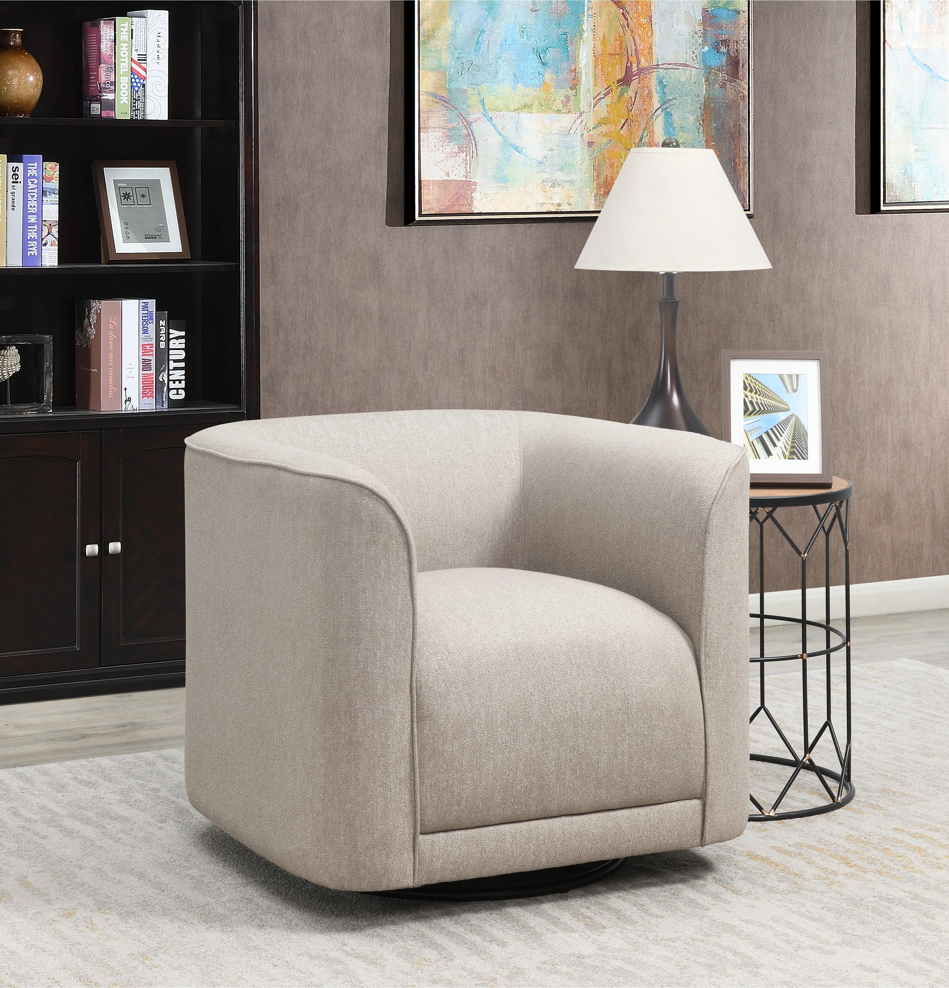 Cordoba Upholstered Swivel Barrel Chair | Wayfair North America