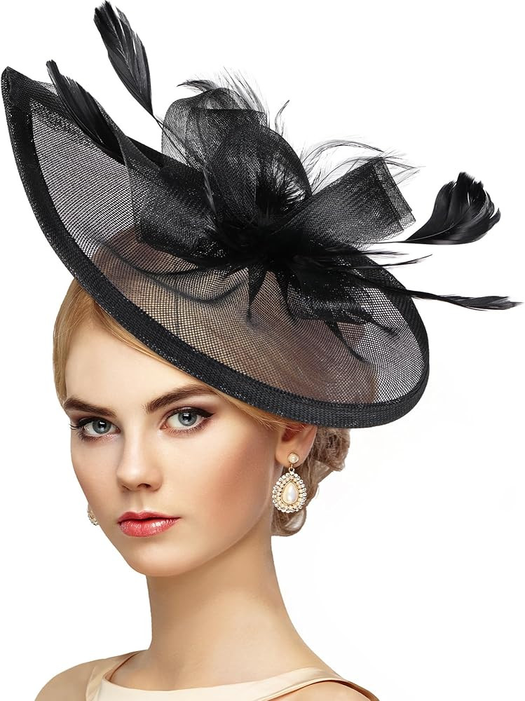 2025 Kentucky Hat for Women - Classic Victoria Derby Fascinator 1920s 50s Tea Party Hat with Hair... | Amazon (US)