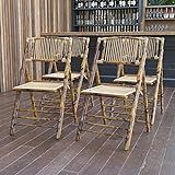 Flash Furniture 4 Pack American Champion Bamboo Folding Chair | Amazon (US)