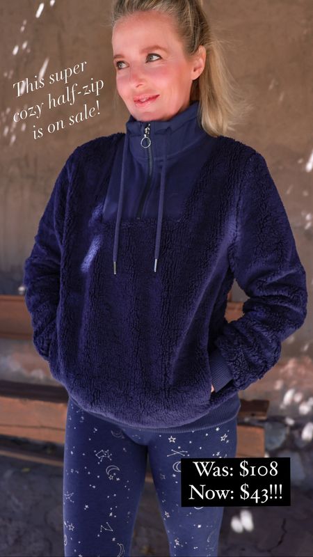 This super cozy half-zip sweatshirt is now only $43! 🏃‍♀️🏃‍♀️🏃‍♀️ This will sell out FAST! 

~Erin xo 

#LTKsalealert #LTKfindsunder100 #LTKfindsunder50
