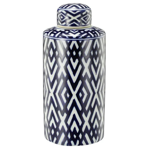 Carlyle Blue and White Ceramic Accent Jar | Bed Bath & Beyond