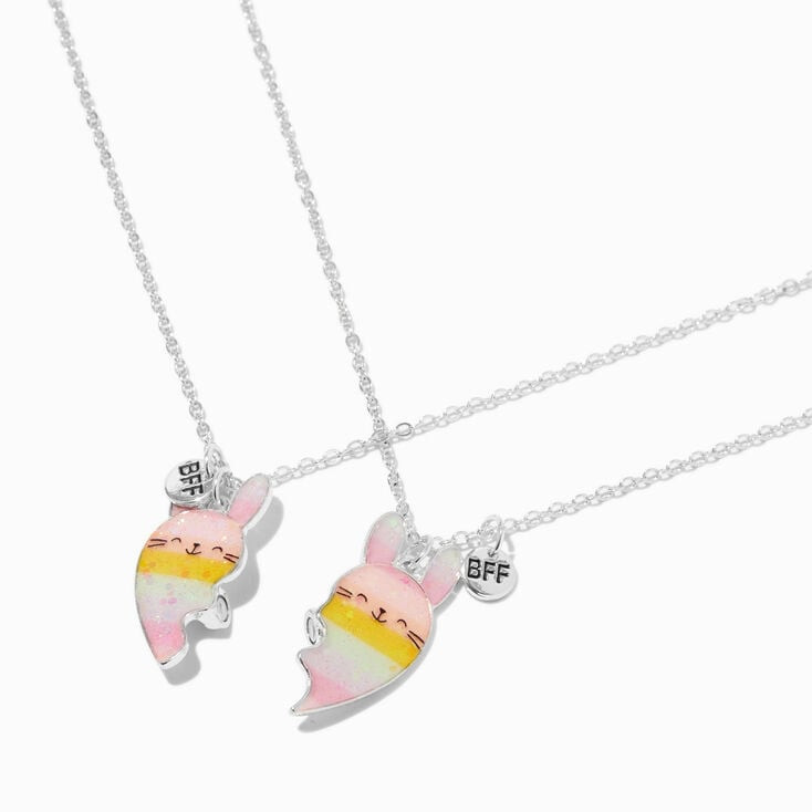 Best Friends Bunny Split Heart Pendant Necklaces - 2 Pack | Claire's (UK)