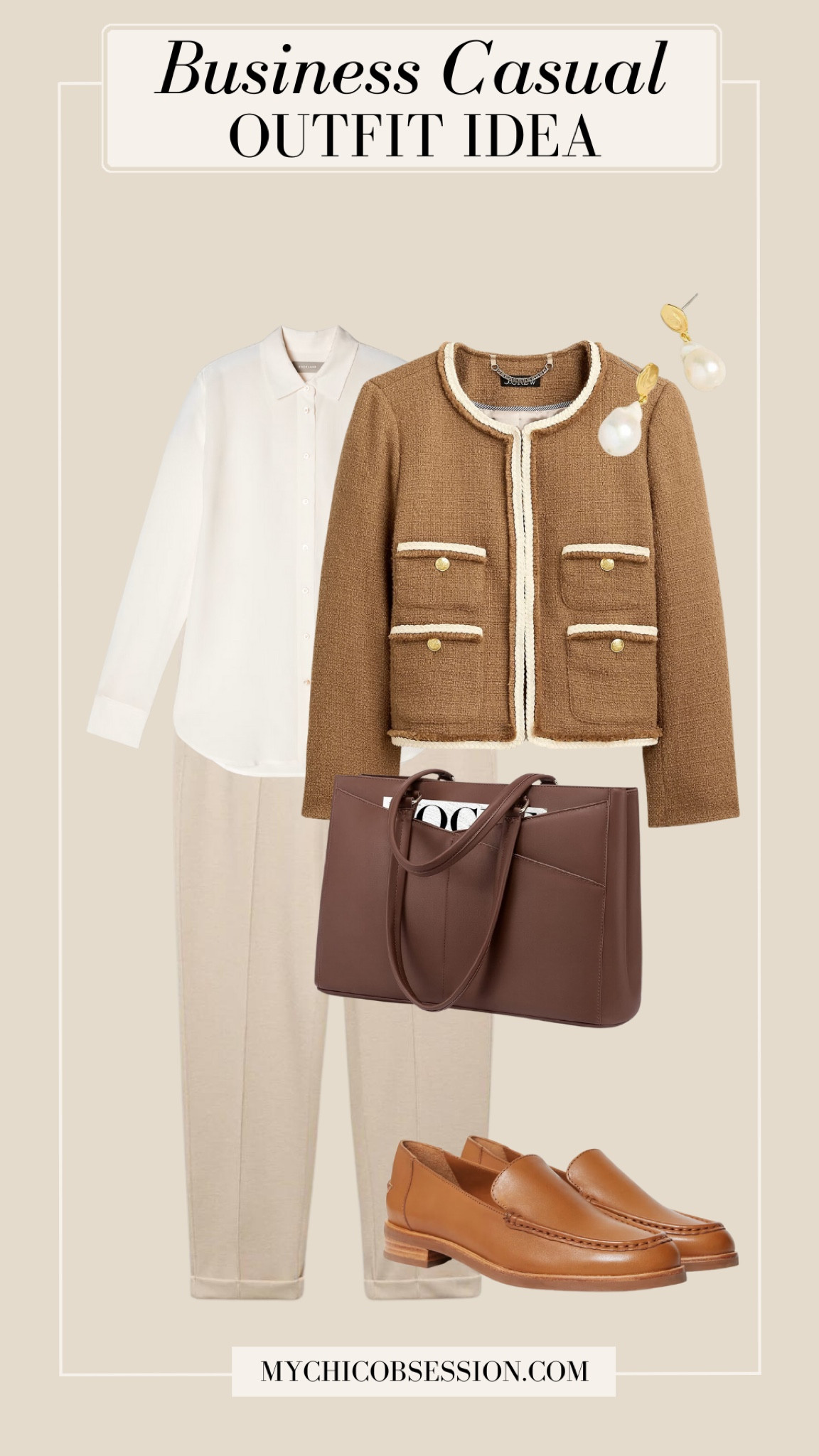 Consider incorporating a tweed or wool jacket in a classic pattern for a touch of elegance into your fall business casual wardrobe. You can then pair it with tailored slacks in a complementary color. 

#LTKworkwear #LTKSeasonal #LTKstyletip