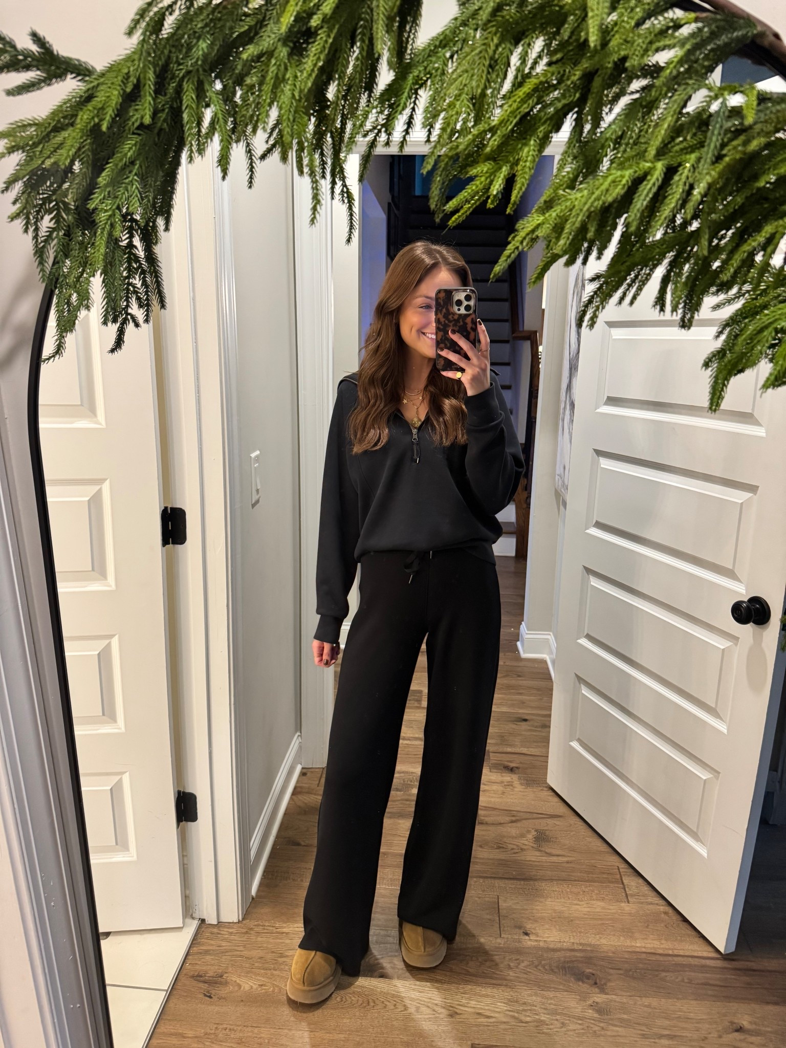 Small in half zip 
Small tall in pants (I’m 5’7) 


#LTKGiftGuide #LTKHoliday #LTKCyberWeek