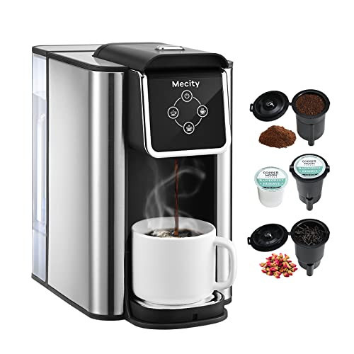 Mecity Coffee Maker 3 in 1 Single Serve Coffee Machine, Compatible with K cup Capsules, Instant Coffee Pot, Tea maker, 6,8,10 Oz Cup, Removable 50 Oz Water Reservoir, 120V 1150W | Amazon (US)