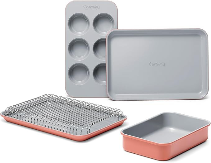 Caraway Mini Bakeware Set – Naturally Non-Stick, Non-Toxic Ceramic Coating – Compact Baking P... | Amazon (US)