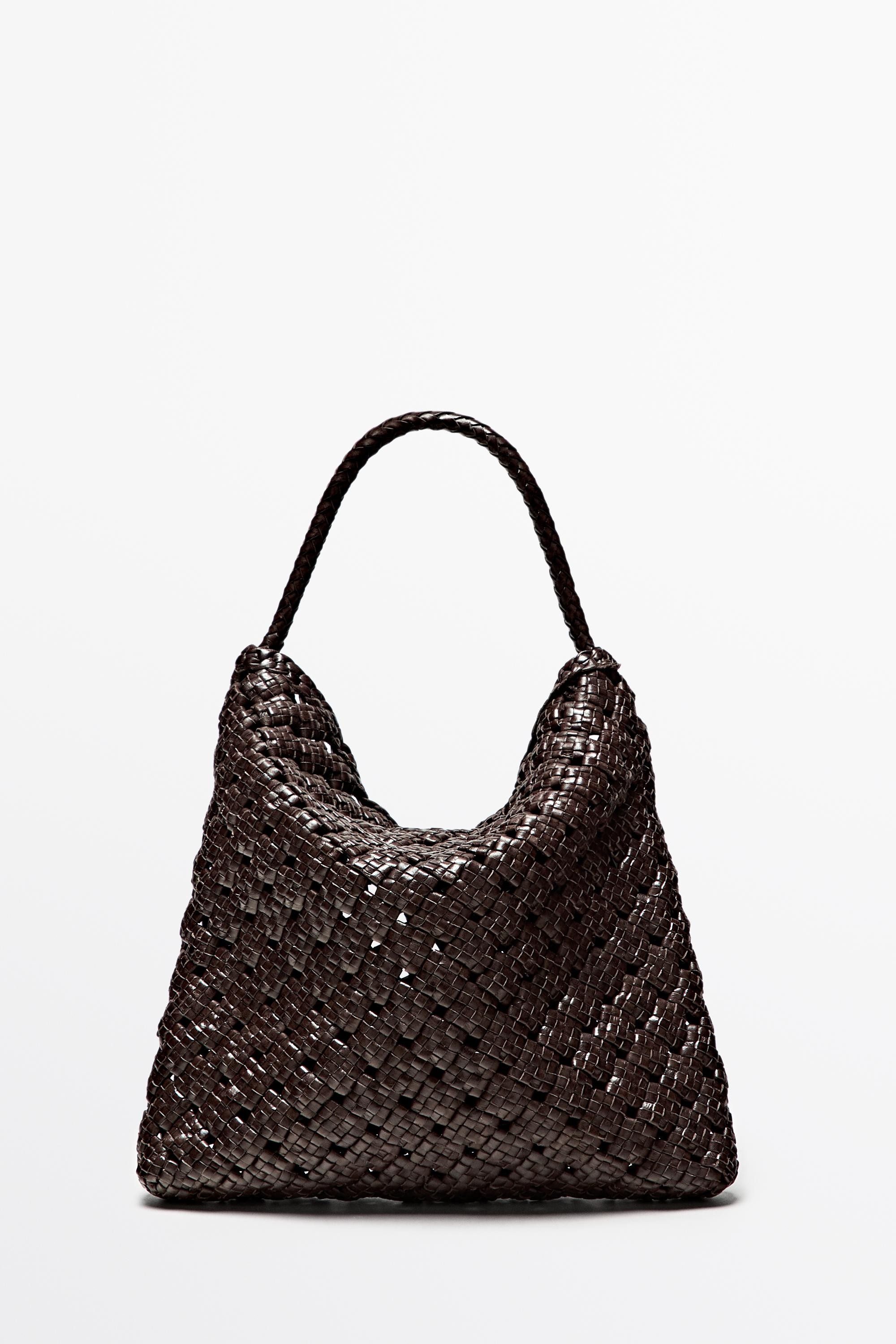 Sac moyen tressé en cuir nappa | Massimo Dutti FR