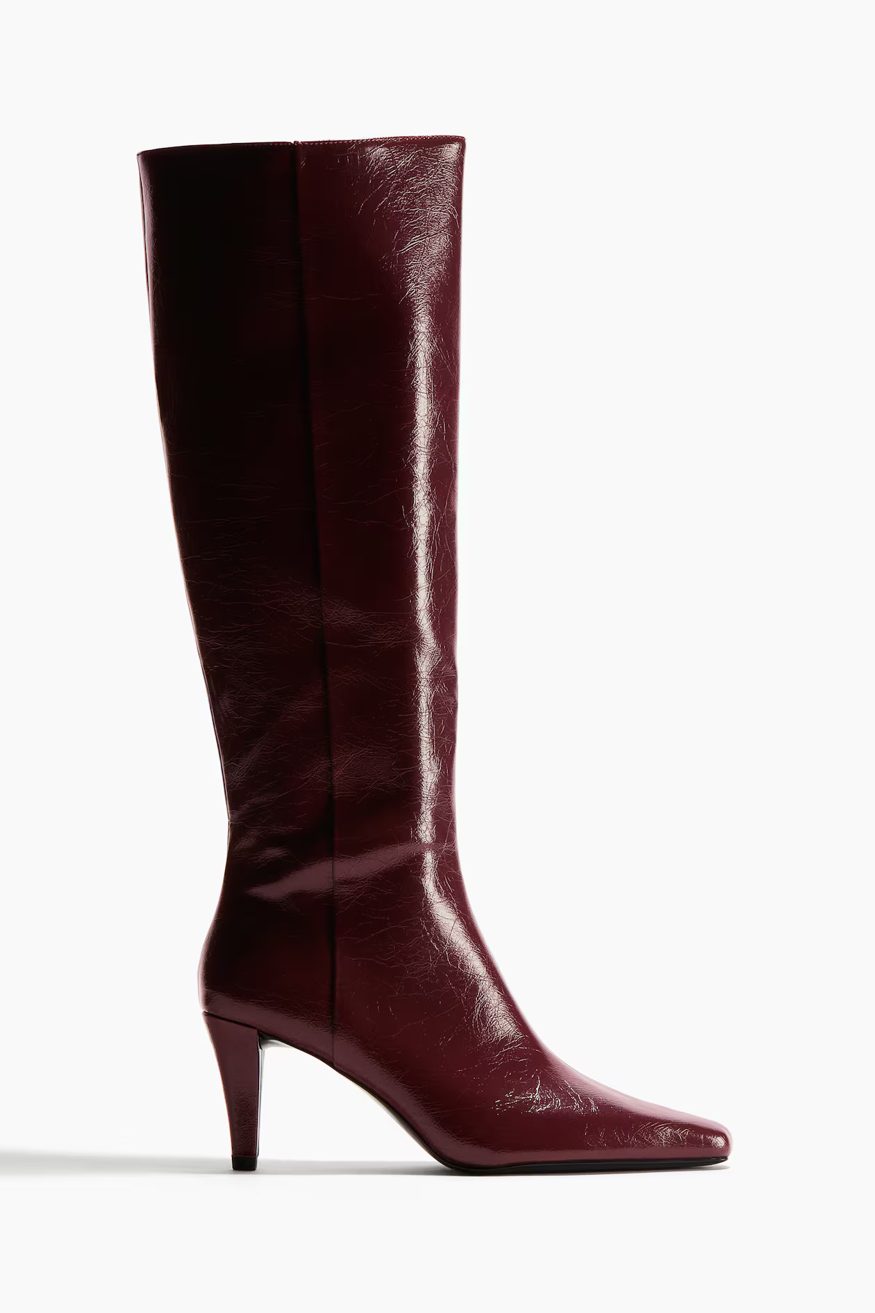 Botas de tacón a la rodilla - Burdeos - MUJER | H&M ES | H&M (FR, IT, ES, PT, BE)