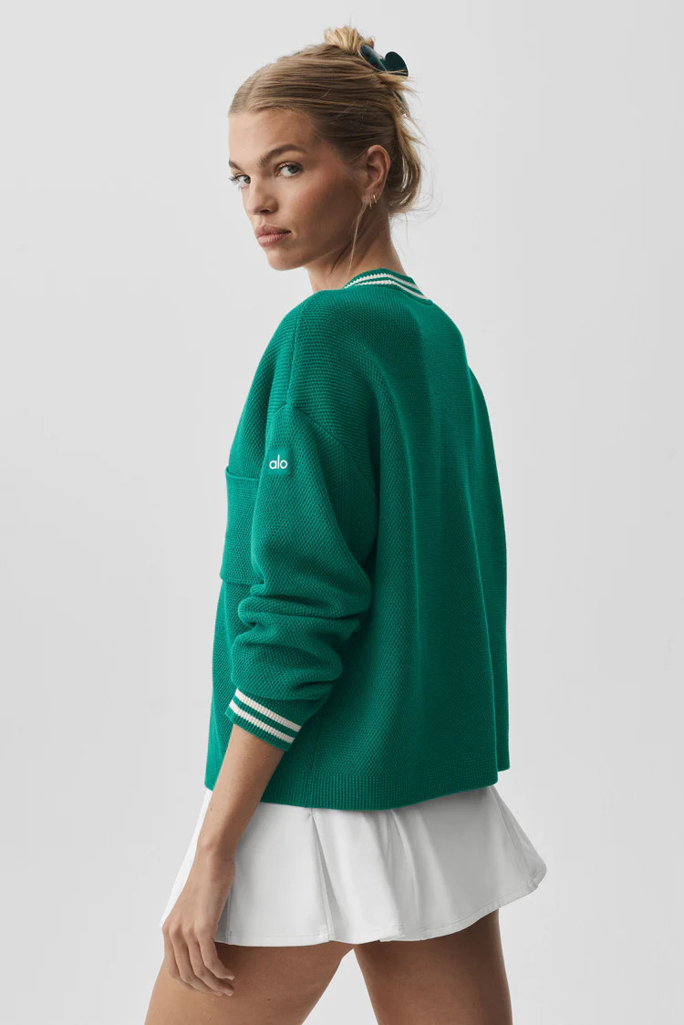 Tennis Club Sweater Knit Cardigan | Alo Yoga