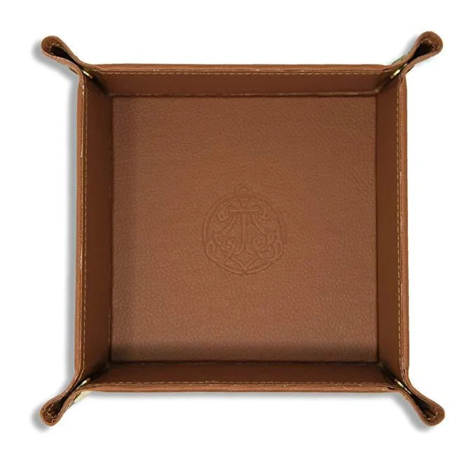 Vegan Leather Valet Tray - Men's Catchall Tray with Brass Snaps | Walmart (US)