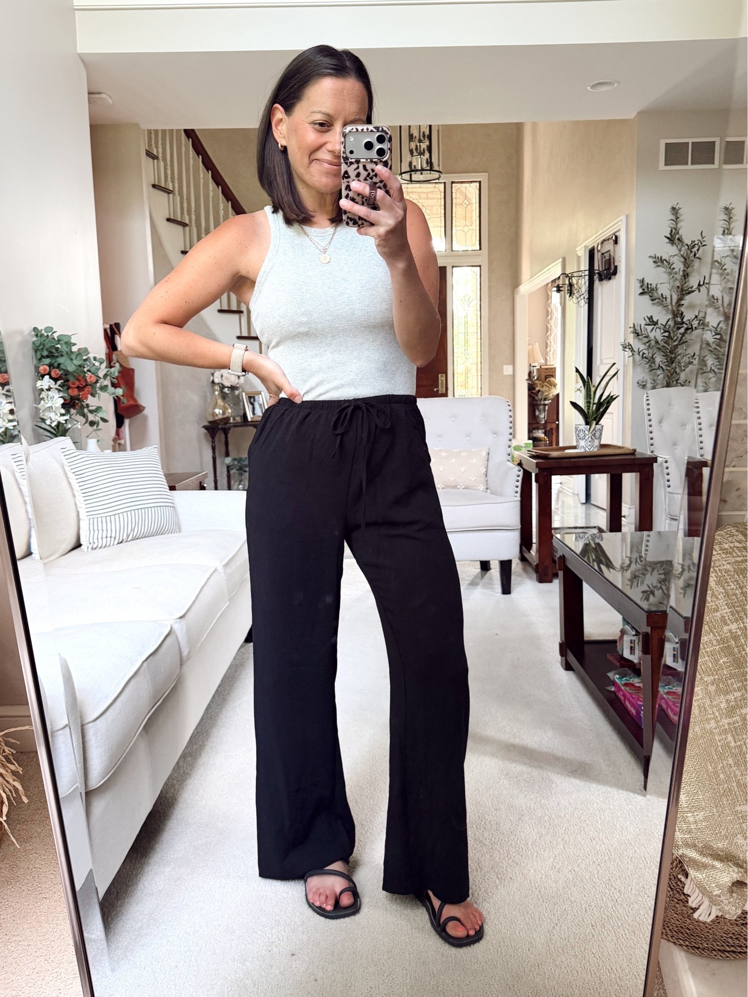Mom outfit of the day! Pants run true to size and perfect for summer! Built in bra tank is a must! I’m in the small for both.

#LTKgrwm #LTKmomlife #LTKootd