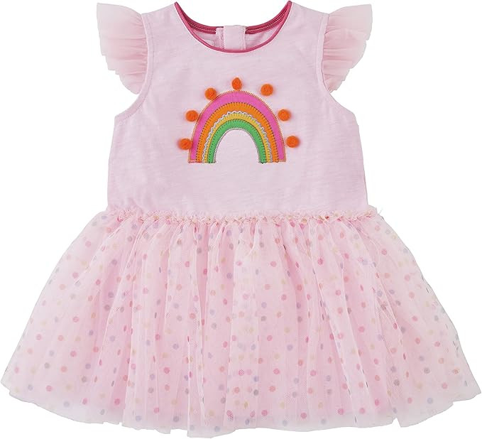 Mud Pie Girls Rainbow Mesh Dress | Amazon (US)