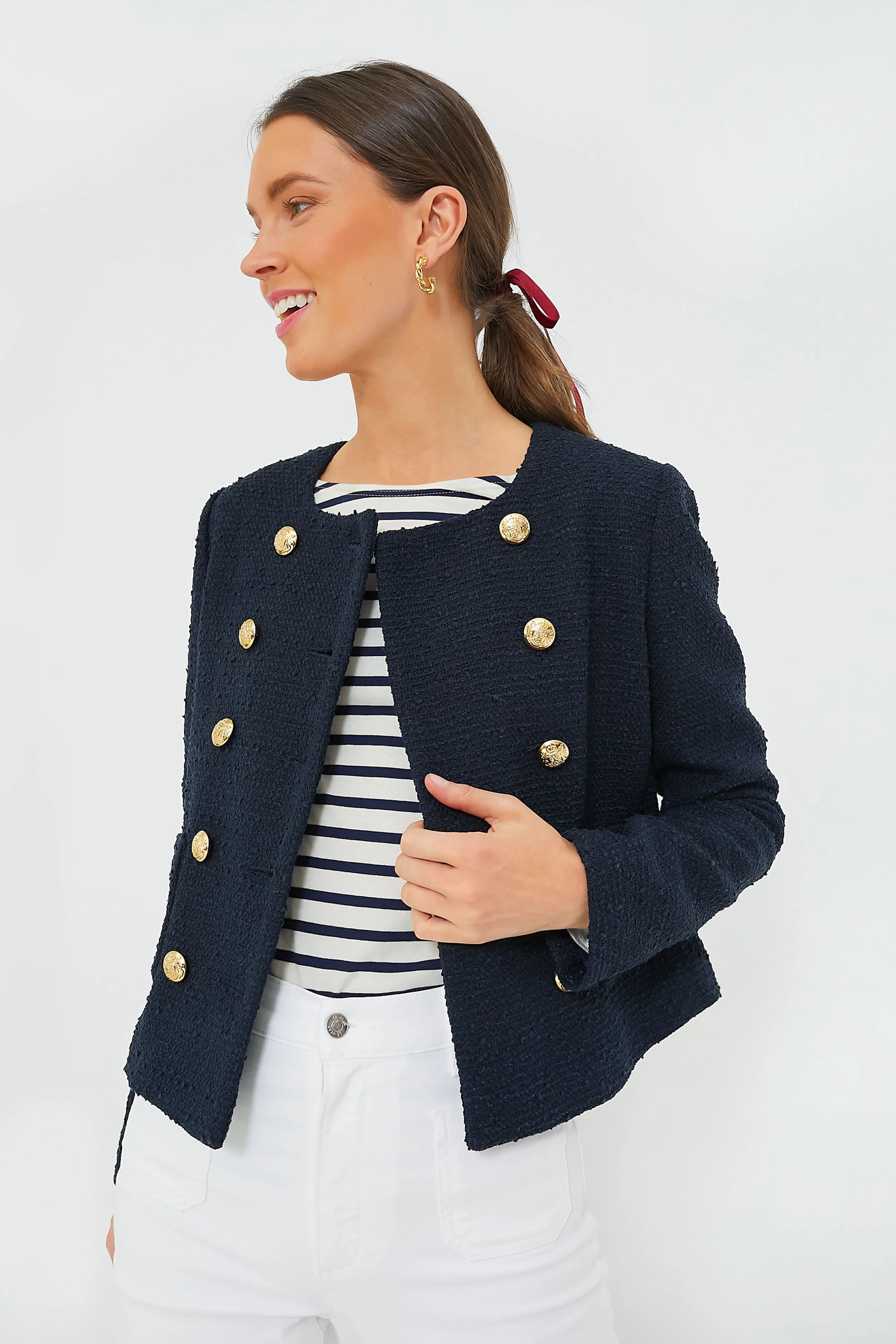 Navy Tweed Marais Jacket | Tuckernuck (US)