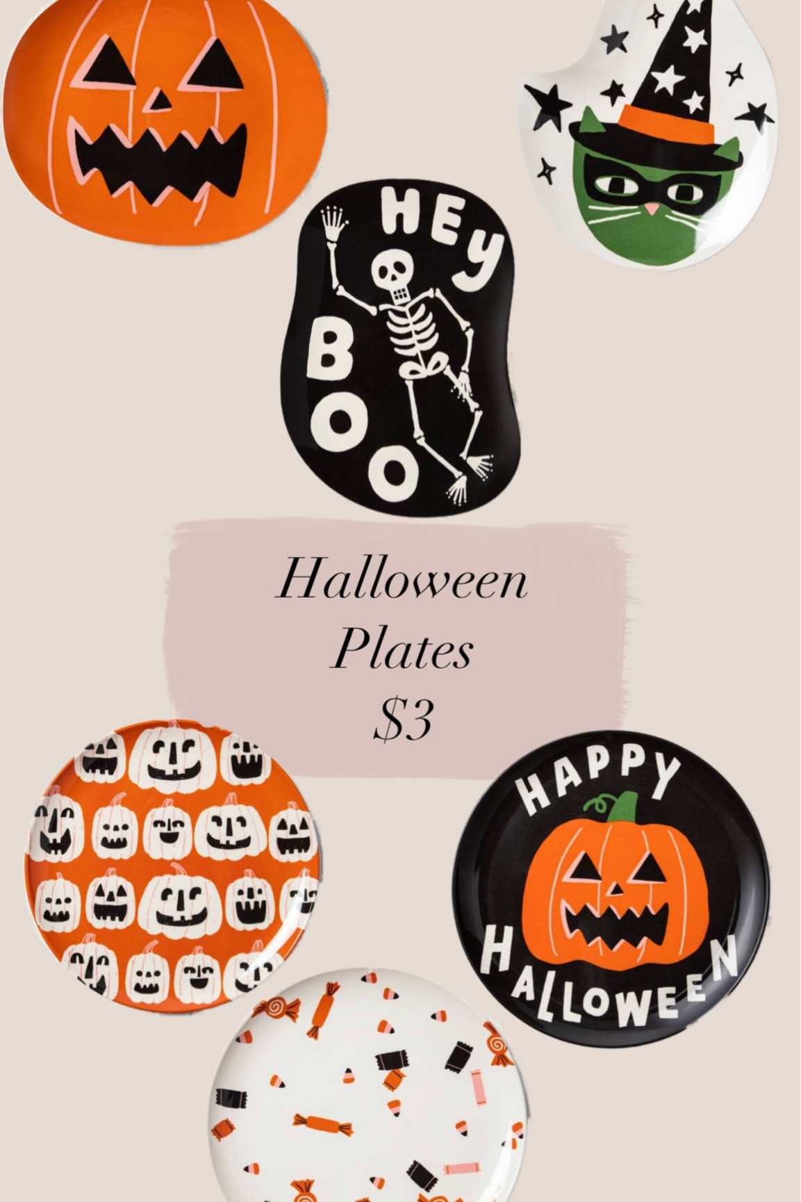 $3 Halloween plates 