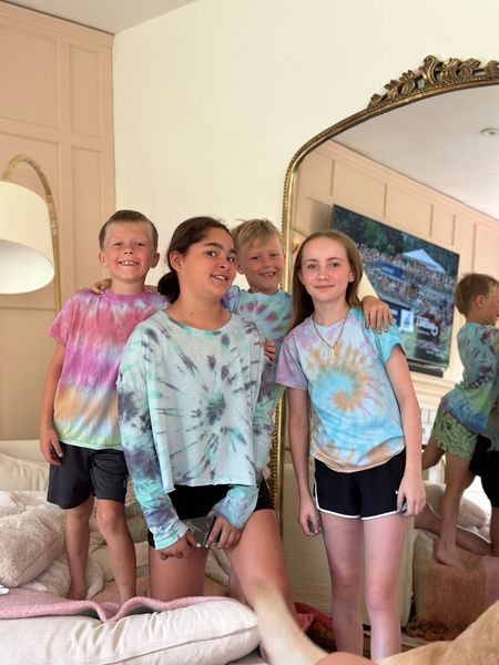 In our tie dye era. Size up in your T-shirts. They run a little small.

#LTKKids #LTKParties #LTKFamily