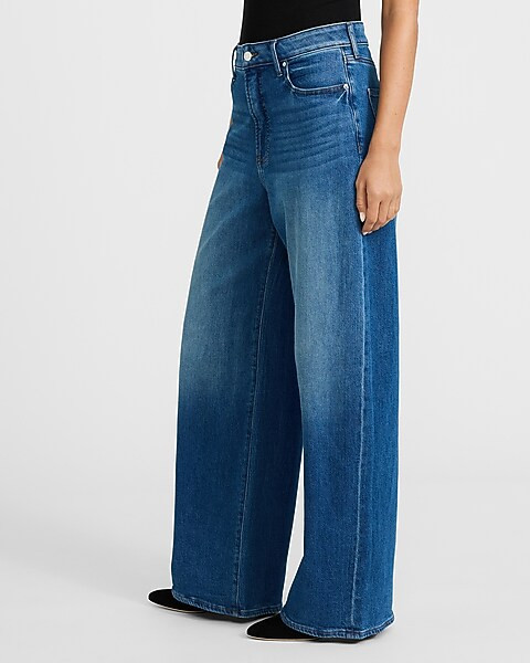Low Rise Medium Wash Baggy Jeans | Express