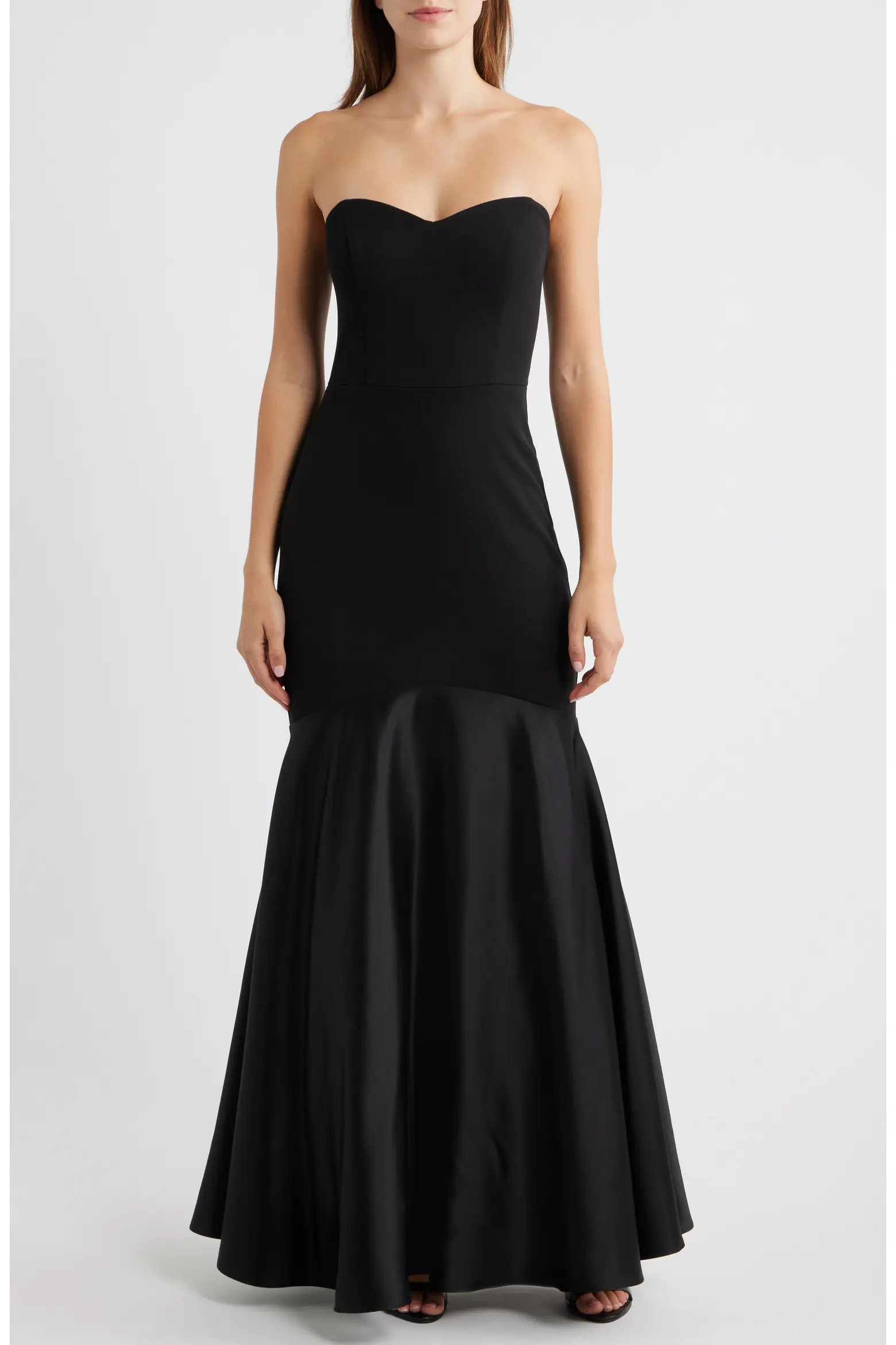 Strapless Crepe & Satin Mermaid Gown (Women) | Nordstrom | Nordstrom