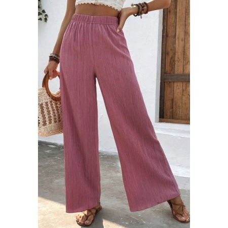 Textured Wide Leg Palazzo Pants | Walmart (US)