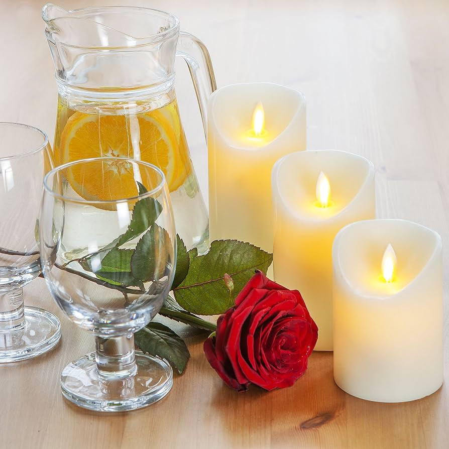 FLAMELESS Candles Battery Operated LED Flickering Flame with 2 Remote Controls & Timer | Amazing Rea | Amazon (US)