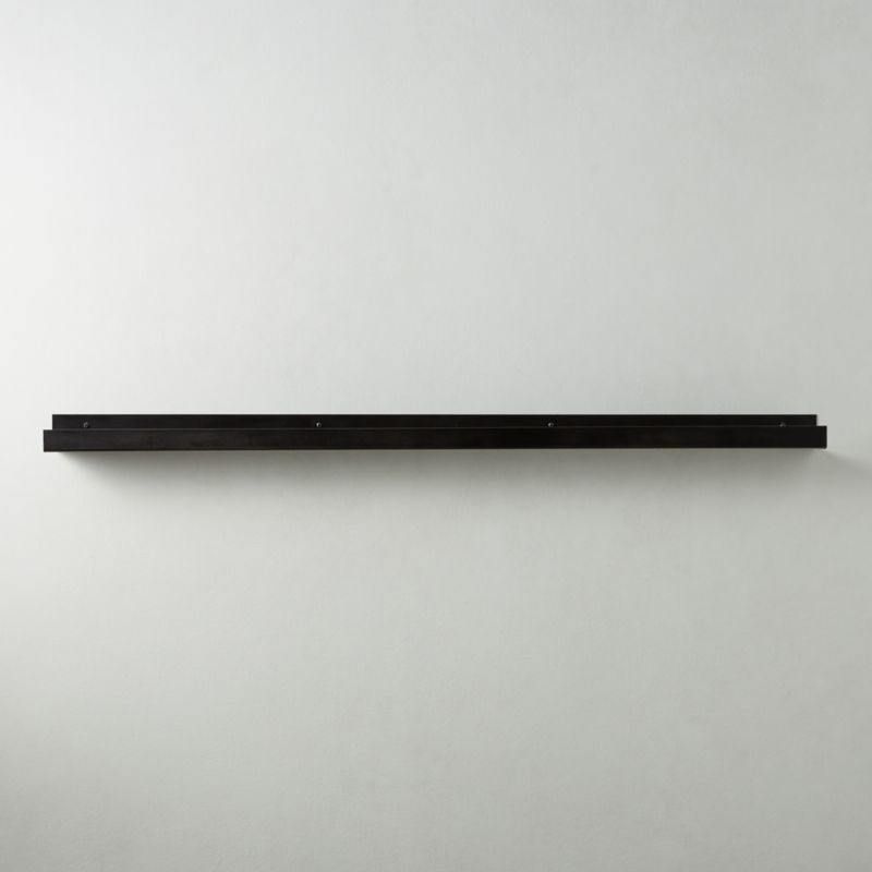 Metal Gunmetal Wall Shelf 36"In stock and ready to ship. ZIP Code 98338Change Zip Code: SubmitCl... | CB2