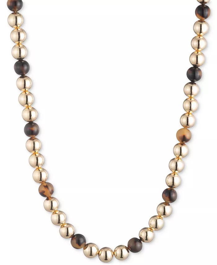 Lauren Ralph Lauren Gold-Tone & Tortoise-Look Beaded 16 | Macys (US)