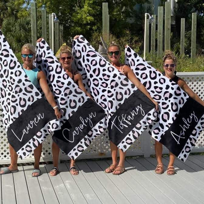 LEOPARD BAND PERSONALIZED  PREMIUM TOWEL | Highway 3