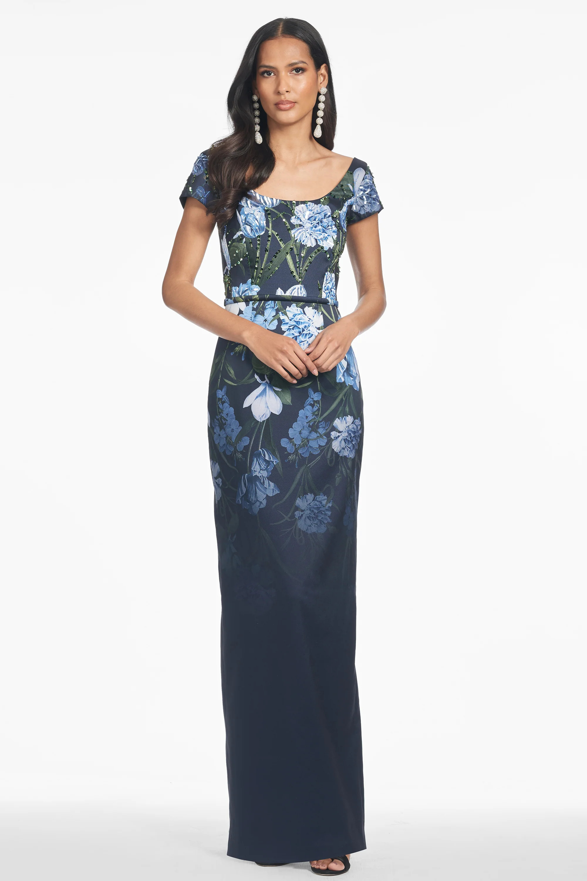 EMBELLISHED GRACE GOWN - NIGHT SKY PRIMA GARDEN | Sachin and Babi