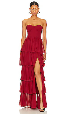 Lovers and Friends Hattie Gown in Deep Red from Revolve.com | Revolve Clothing (Global)