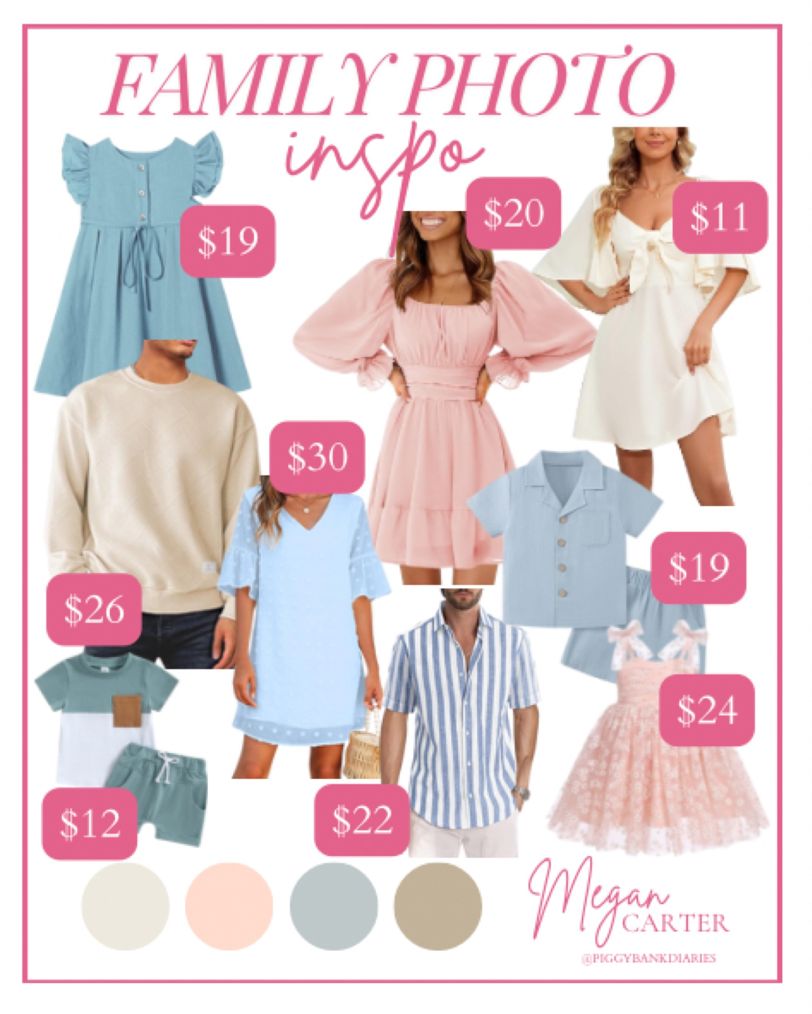 Family photo inspiration, family photos, Christmas card outfits, affordable fashion, Amazon finds 