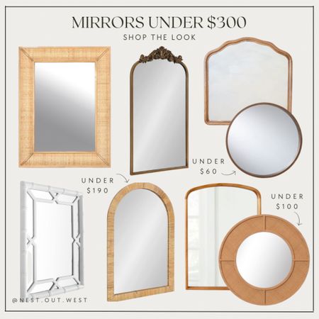 Under $300 wall mirrors, gold mirror, rattan mirror

#LTKSeasonal #LTKhome #LTKfindsunder50