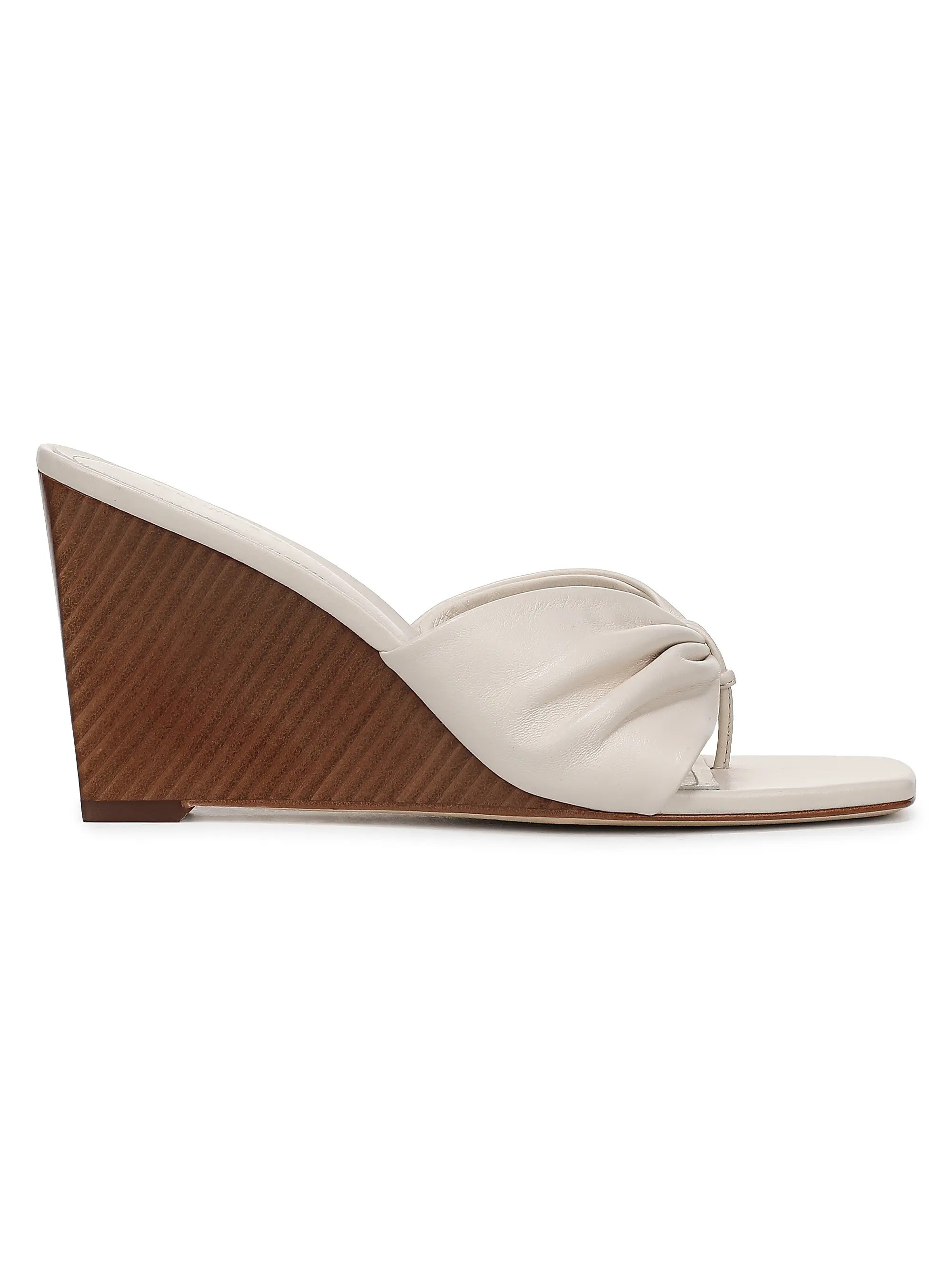 Veronica Beard Tullia Leather 85MM Wedge Sandals | Saks Fifth Avenue | Saks Fifth Avenue