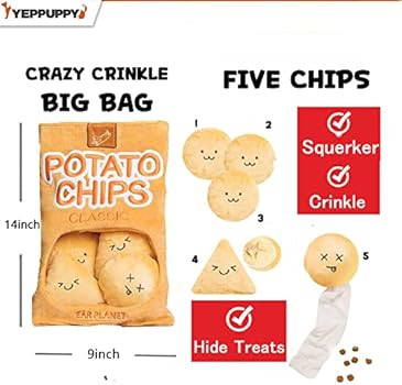 YEPPUPPY Cute Snuffle Dog Toys–Fun Crinkly Squeaky Plush Dog Toys- Enrichment, Mental Stimulati... | Amazon (US)