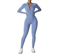 YEOREO Women Workout Jumpsuit Zip Up Romper Bottom Pants Long Sleeve Bodysuit Bodycon Sexy One Pi... | Amazon (US)