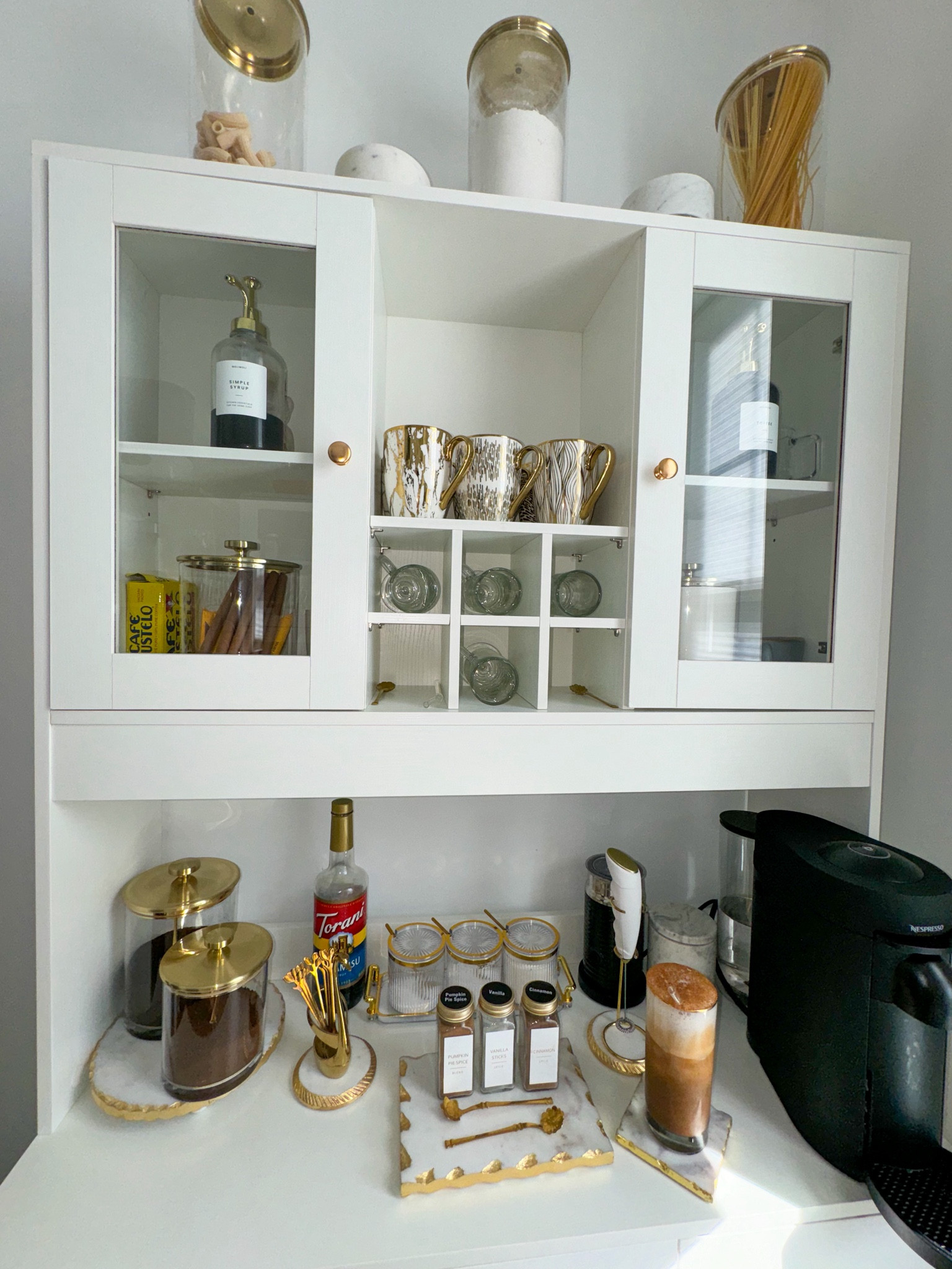 Part I of my Walk-In Pantry: Coffee Bar ☕️

#LTKStyleTip #LTKHome