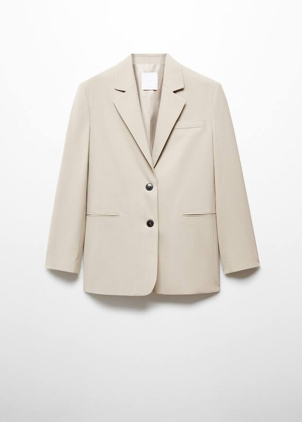 Suit jacket with buttons -  Women | Mango United Kingdom | MANGO (UK)