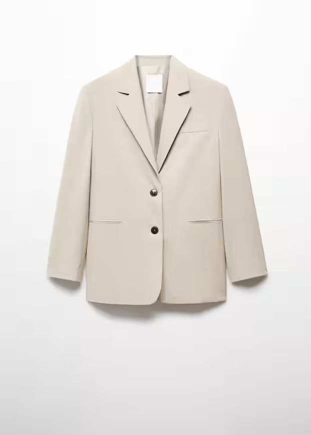 Suit jacket with buttons -  Women | Mango United Kingdom | MANGO (UK)