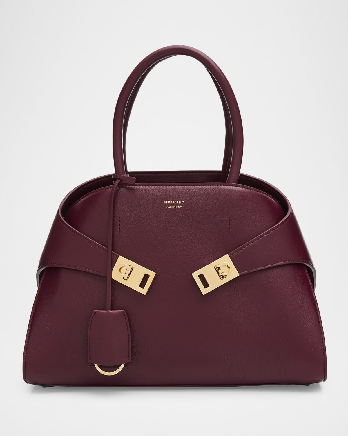 Hug Leather Top-Handle Bag | Neiman Marcus