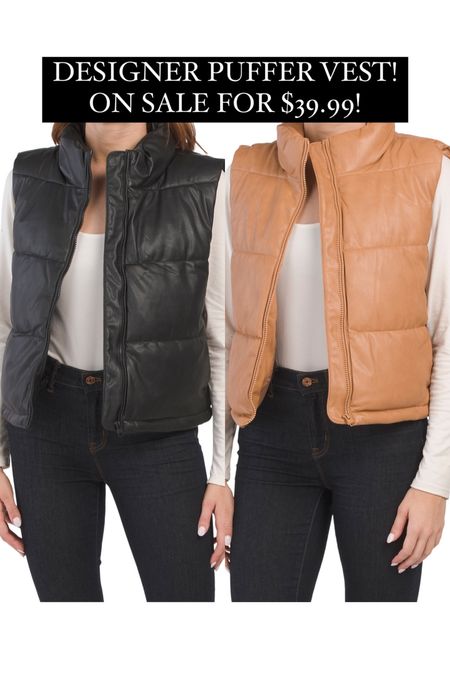 Love this faux leather puffer vest!! Under $40! Marshall’s find  

#LTKunder50 #LTKSeasonal #LTKsalealert