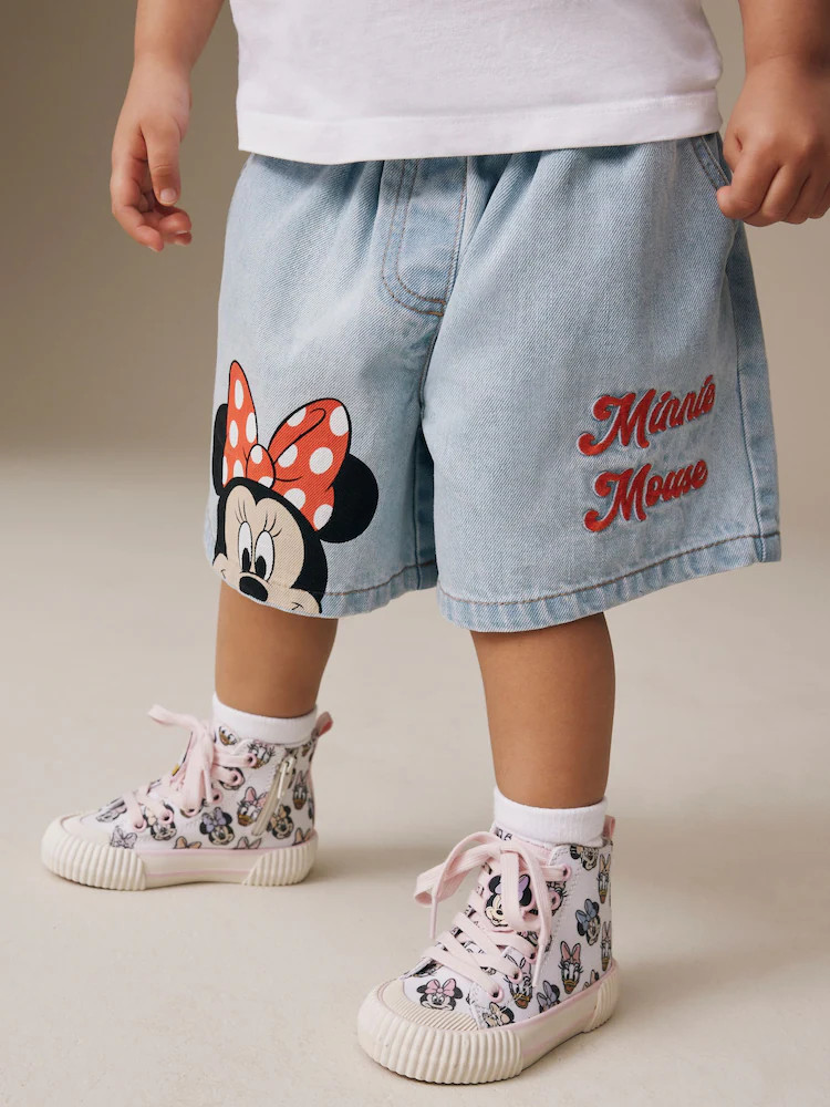 Disney Minnie Mouse Denim Pull On Denim Shorts (3mths-10yrs) | Next US
