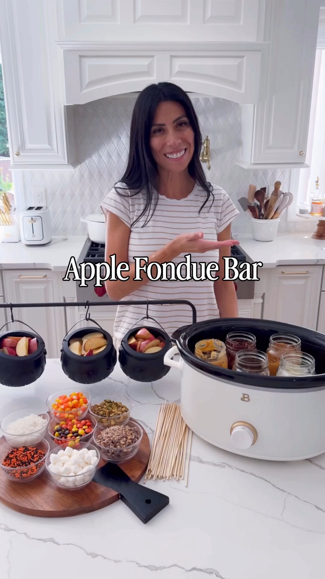 Apple Fondue bar for your next Fall party! Having the chocolate and caramel in the crockpot makes it so easy!

#LTKfoodie #LTKHome #LTKSeasonal
