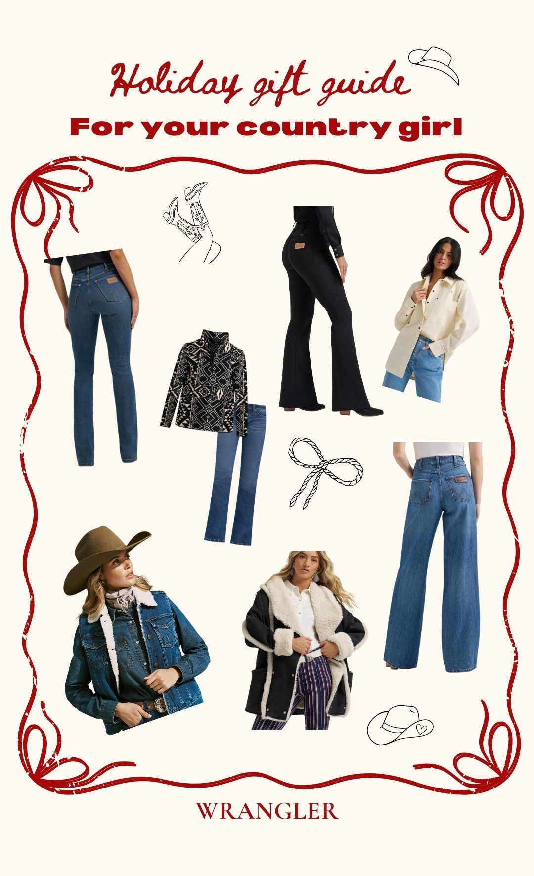 The perfect gift guide for western girlies #wrangler @wrangler #ad 

#LTKGiftGuide #LTKHoliday