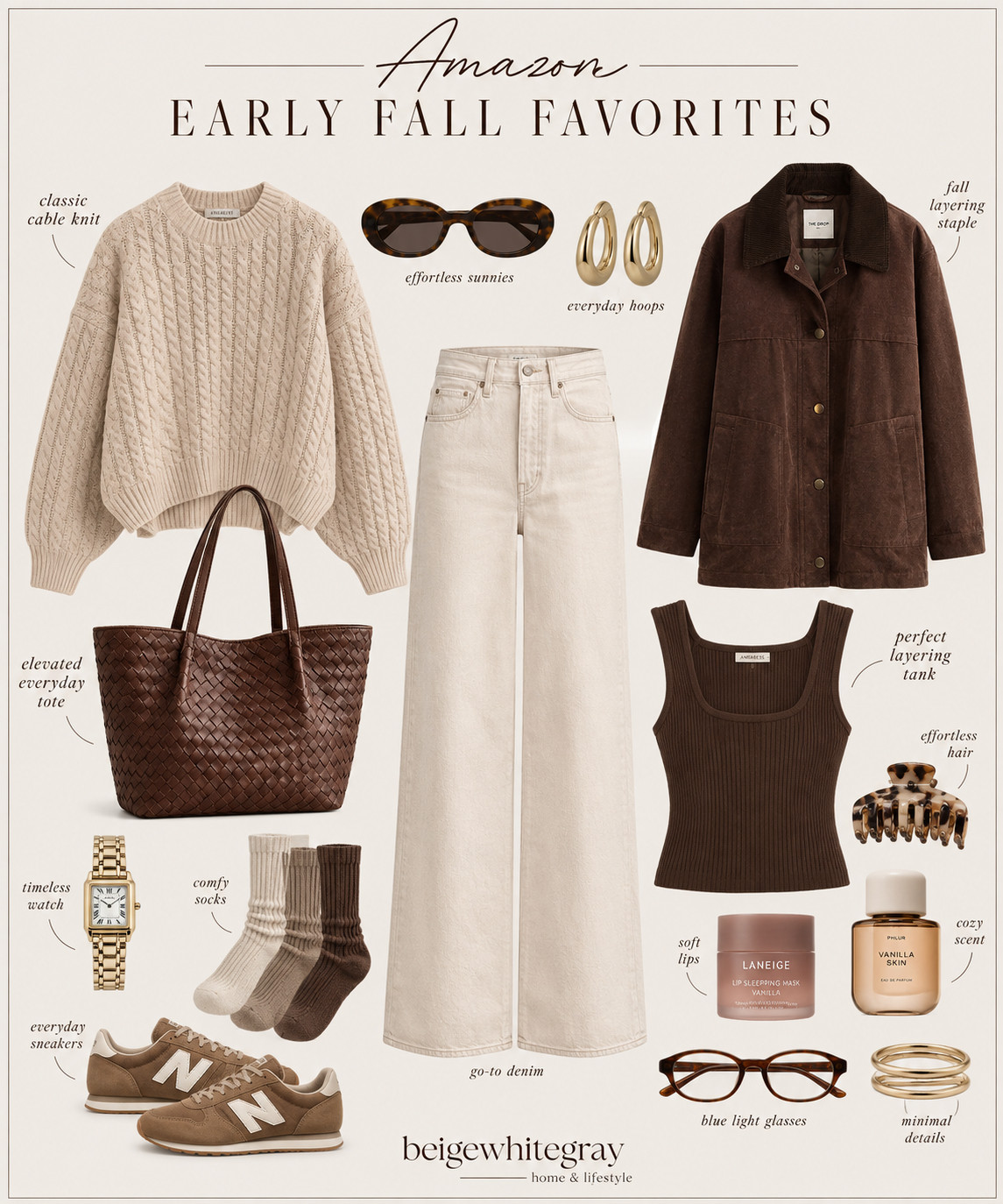Ready for early fall with these stylish pieces. Perfect layering and comfy vibes. #FallFashion #AmazonFinds