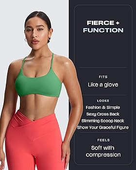 Aoxjox Women's Workout Sports Bras Fitness Ivy Low Impact Bra Yoga Crop Tank | Amazon (US)