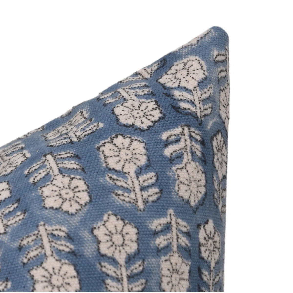 Fabdivine Rustic Floral Hand Block Print Pillow Eco-Friendly Cotton Cushion Cover- Tulsi Buti | Wayfair North America