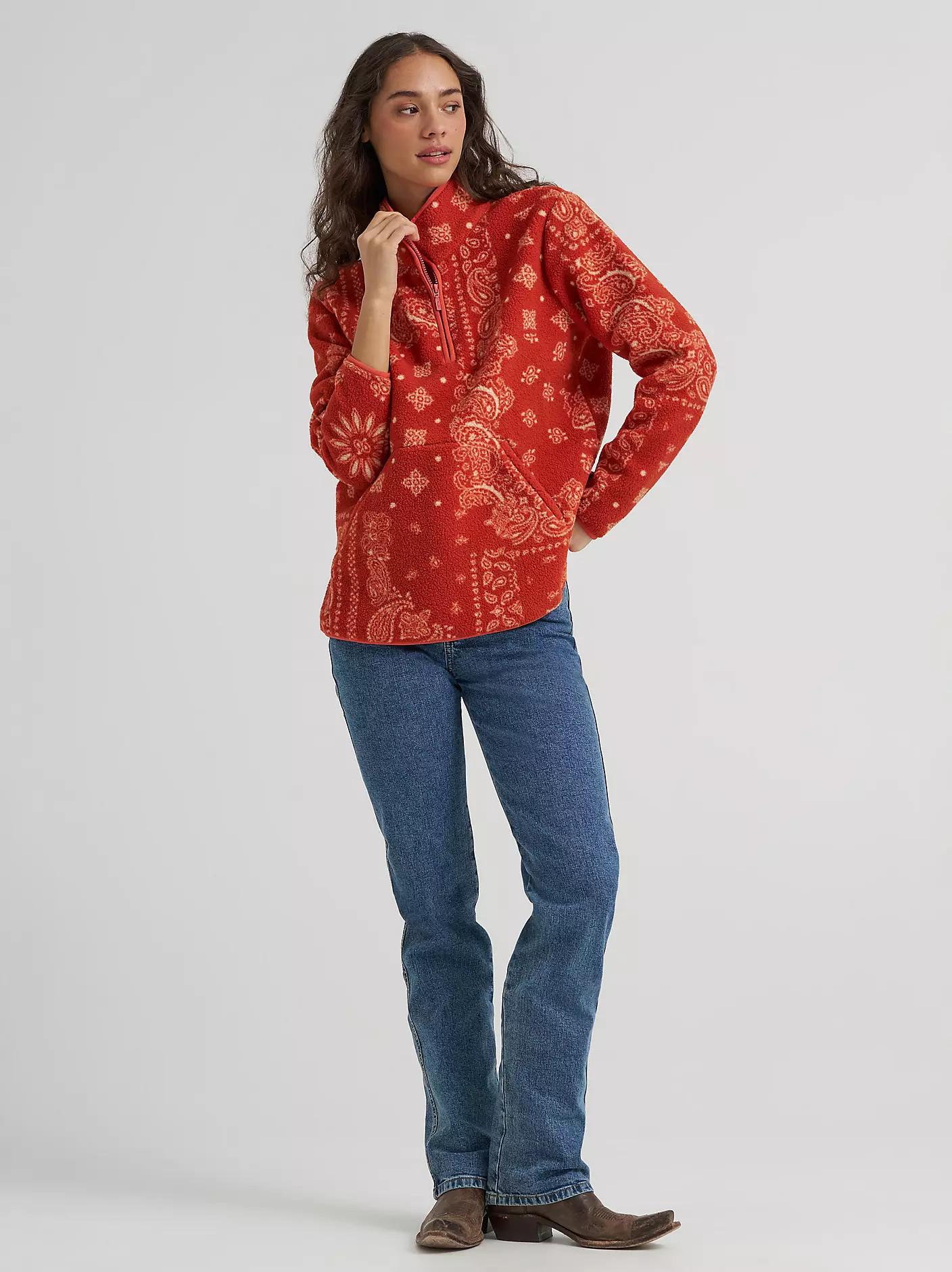 Women's Wrangler High Plains Sherpa Zip Pullover | Wrangler