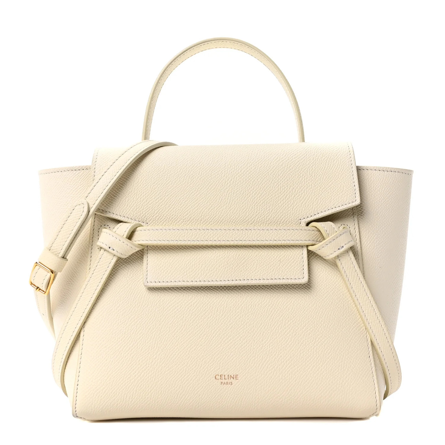 Grained Calfskin Nano Belt Bag Chalk | FASHIONPHILE (US)