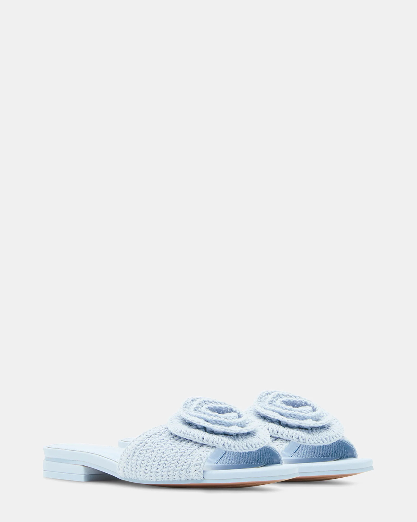 HYDRANGEA Blue Slide Sandals | Women's Designer Sandals | Steve Madden (Canada)